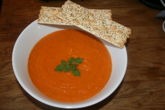 Tomato, Split Pea and Bell Pepper Soup